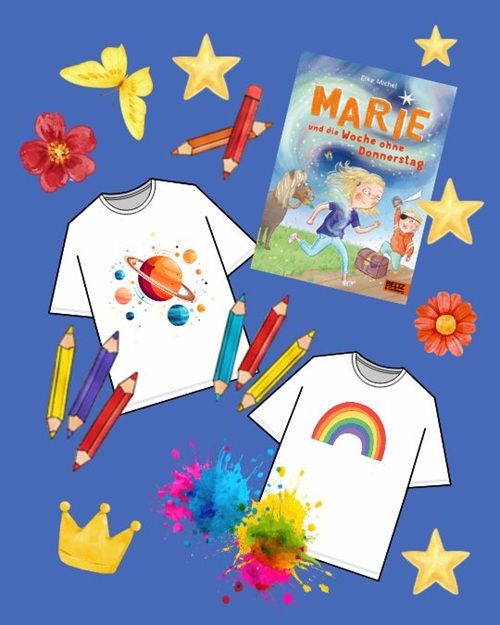 T-Shirt Malaktion zum Buch „Marie und die Woche ohne Donnerstag“