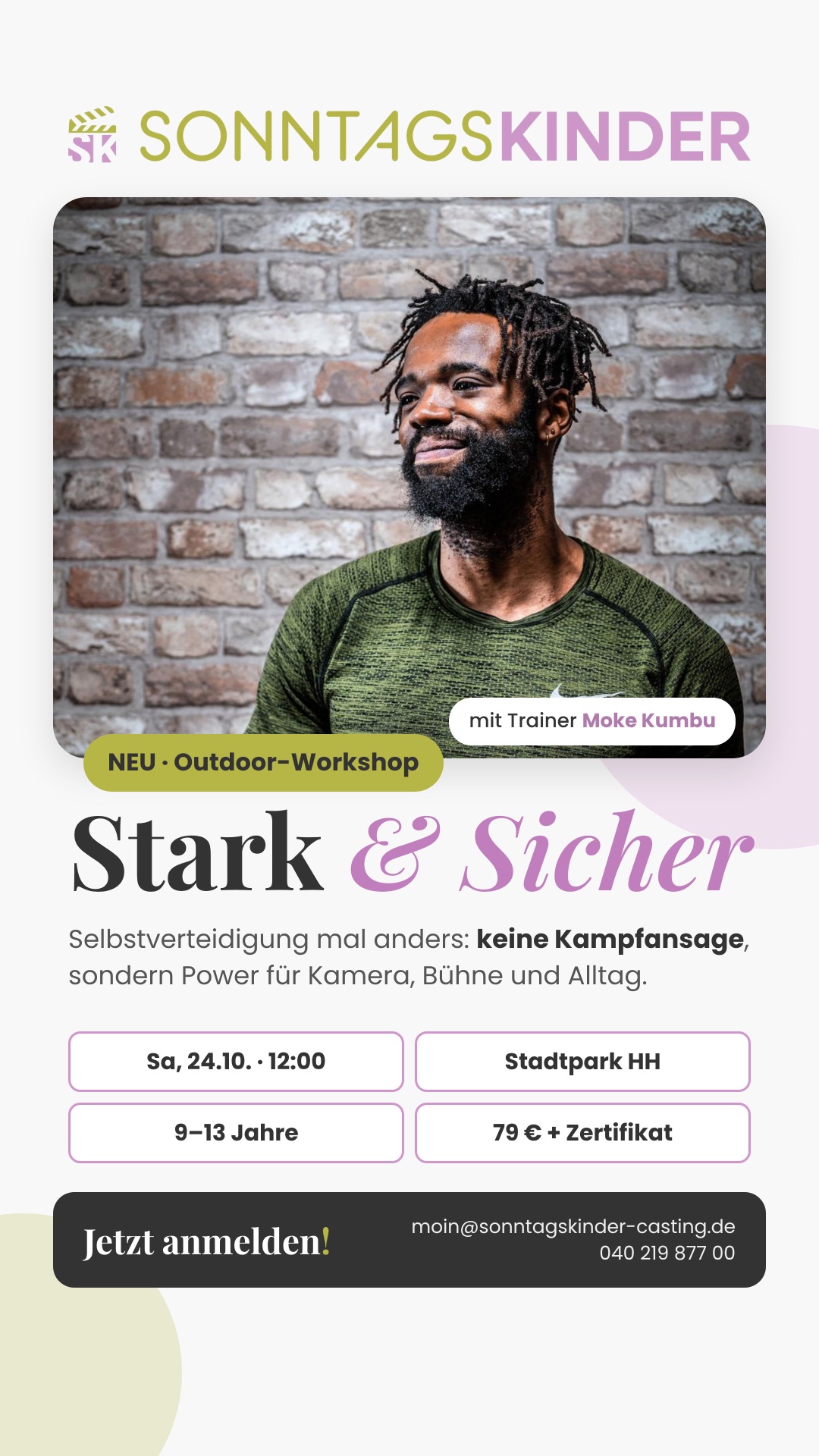 Stark & Sicher – Selbstbewusstsein & Selbstverteidigung im Stadtpark (9–13 J.)