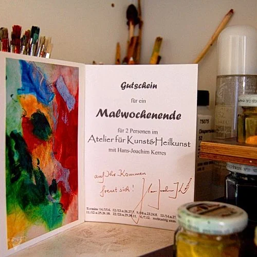 Malen im Künstleratelier