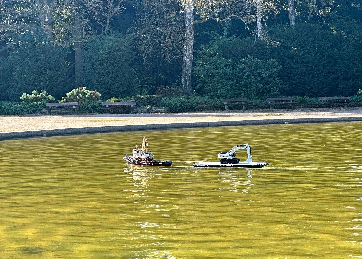 Modellboot-Rondeel im Stadtpark