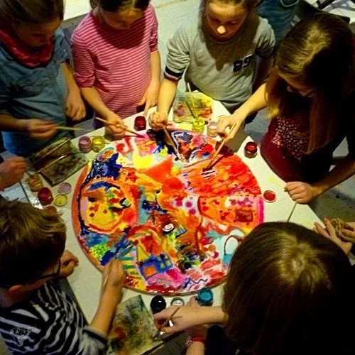 Malen im Künstleratelier