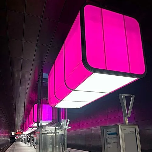 Lichteffekte in der U-Bahn, Hafencity